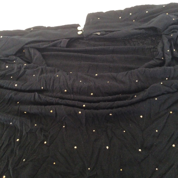 JENNIFER LOPEZ BLACK COLD SHOULDER STUDDED TOP SHIRT 1X - Picture 11 of 12